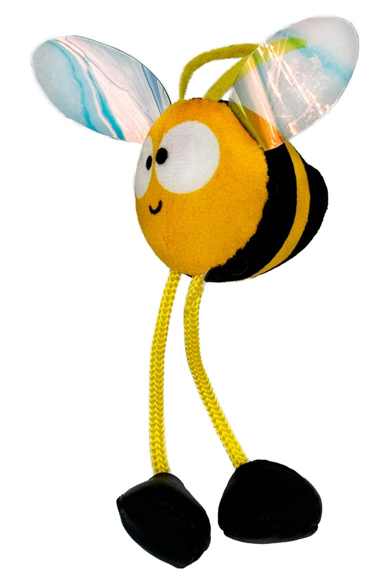 Chirpy Bumble Bee Cat Toy, Alternate, color, YELLOW