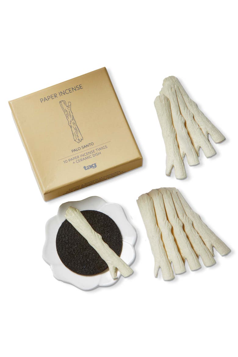 Palo Santo Paper Incense S10 Ivory Air Fresheners 15hrs, Main, color, Beige