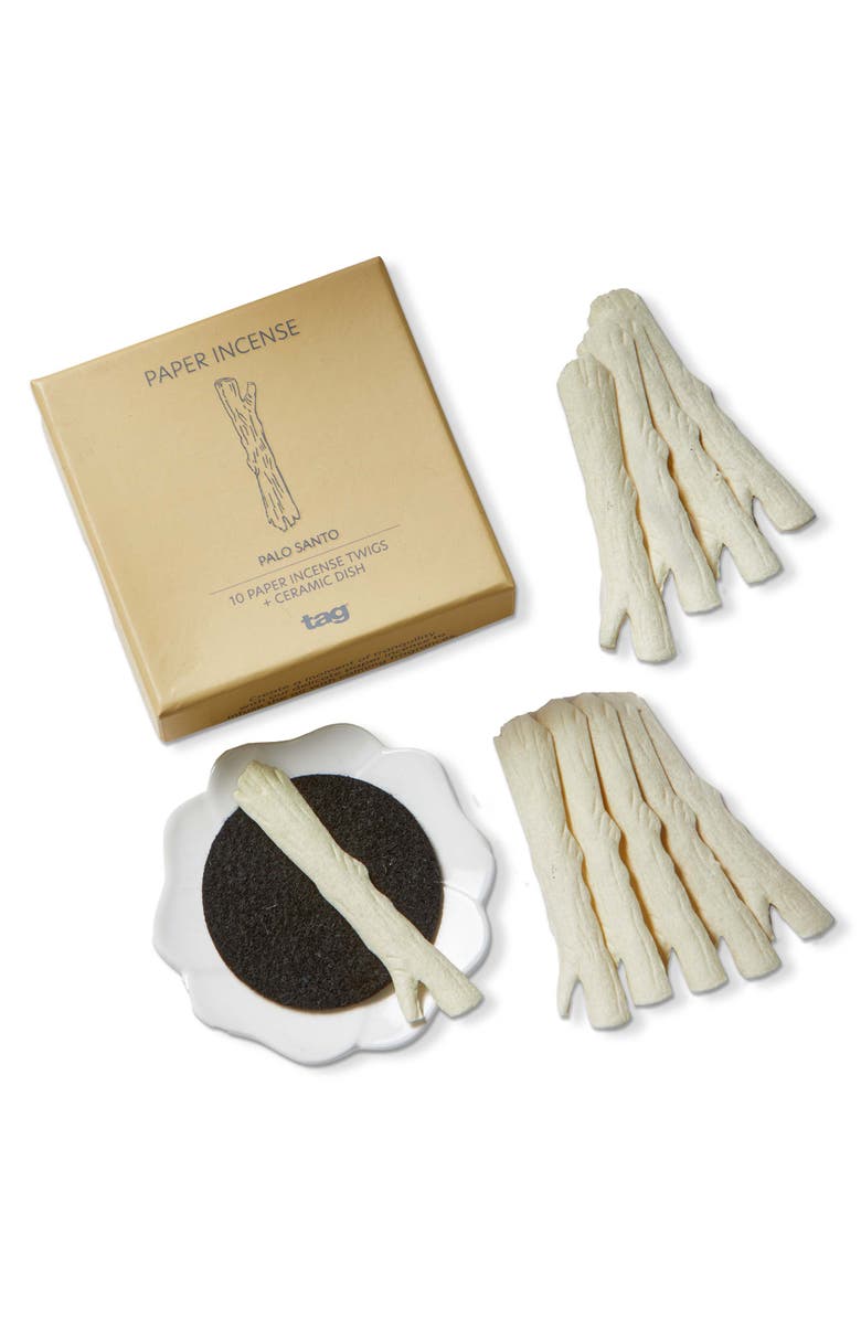 tag Palo Santo Paper Incense S10 Ivory Air Fresheners 15hrs, Main, color, Beige