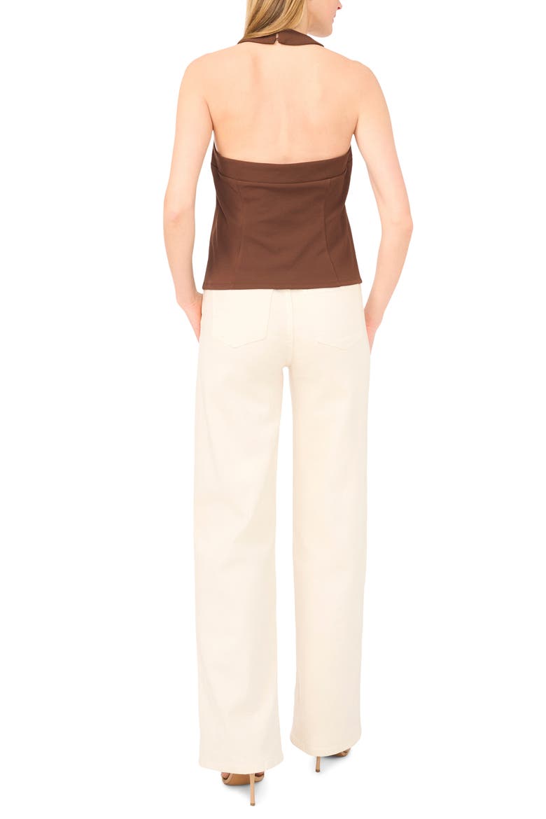 Square Neck Halter Top, Alternate, color, CHOCOLATE