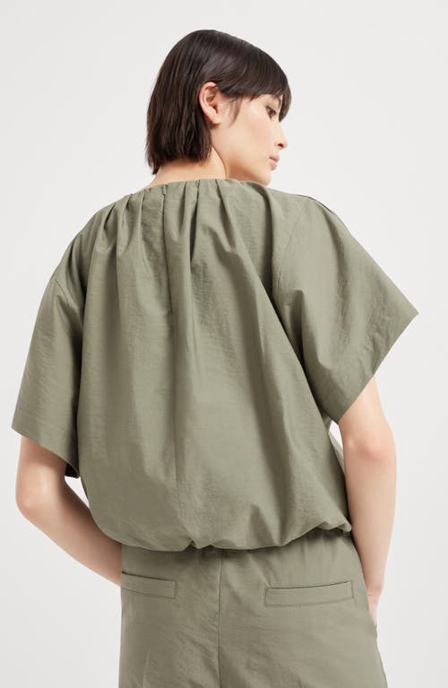 Brunello Cucinelli Herbarium-appliqué Blouse In Green