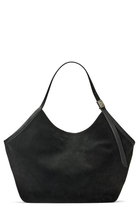 Extra Large Deco Suede Tulip Tote