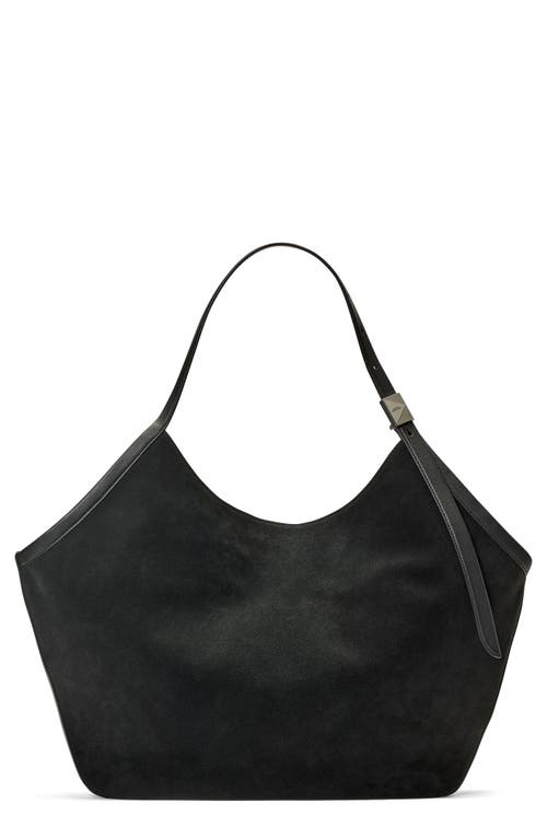 Kate Spade New York Extra Large Deco Suede Tulip Tote In Black