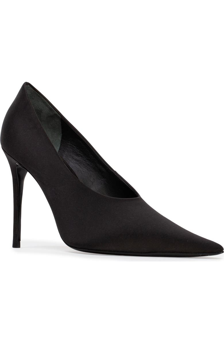 BLACK SUEDE STUDIO Jona 100 Satin Pump, Alternate, color, Black Satin