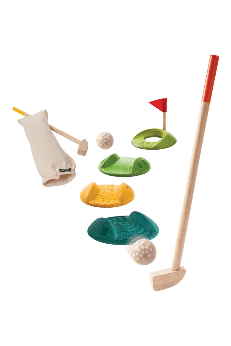 8-Piece Mini Golf Playset, Alternate, color, BROWN