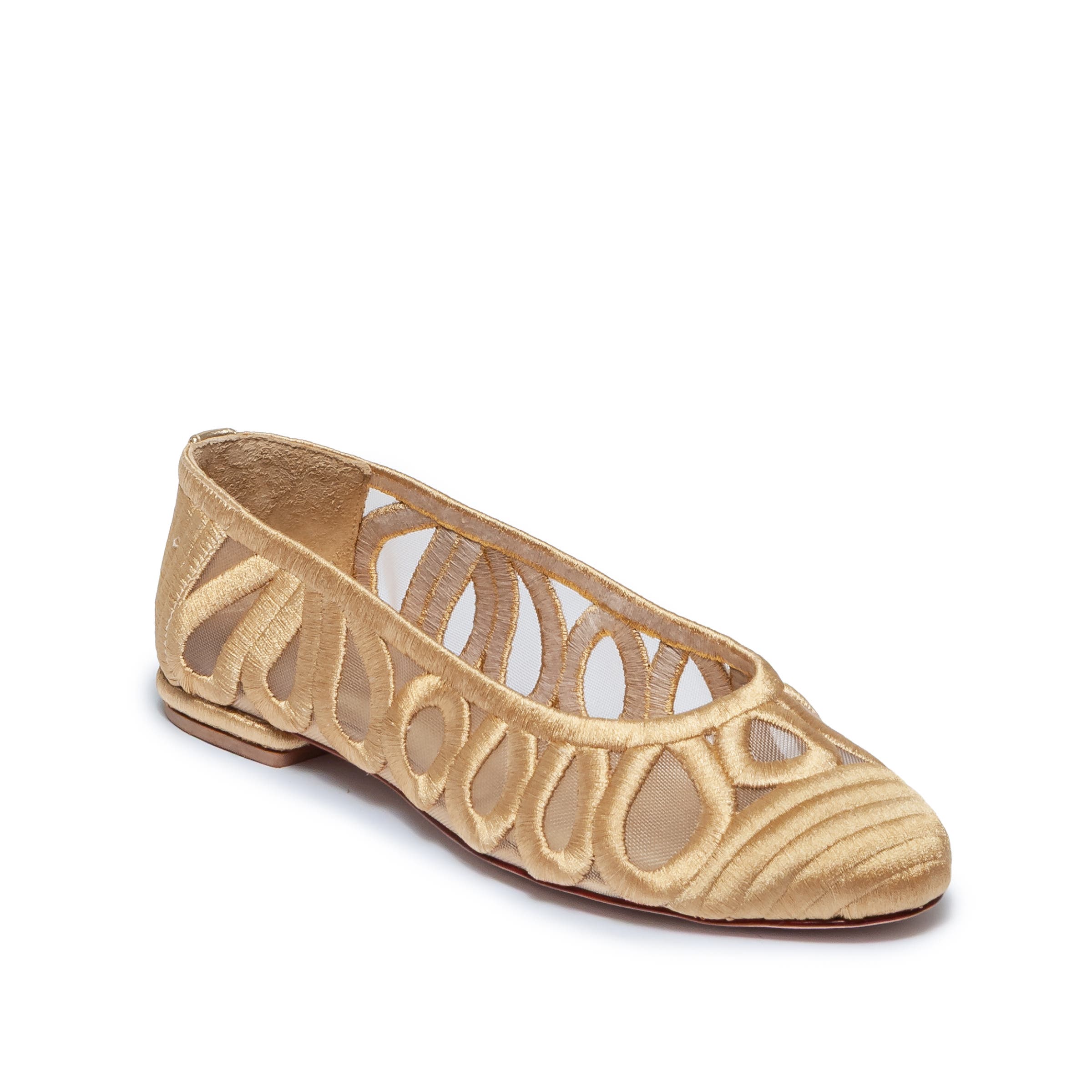 Costa Ballet Flat, Alternate, color, GOLD
