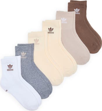 adidas Originals Trefoil 6-Pack Quarter Socks Nordstrom