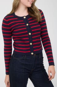 Blu Pepper Stripe Cardigan
