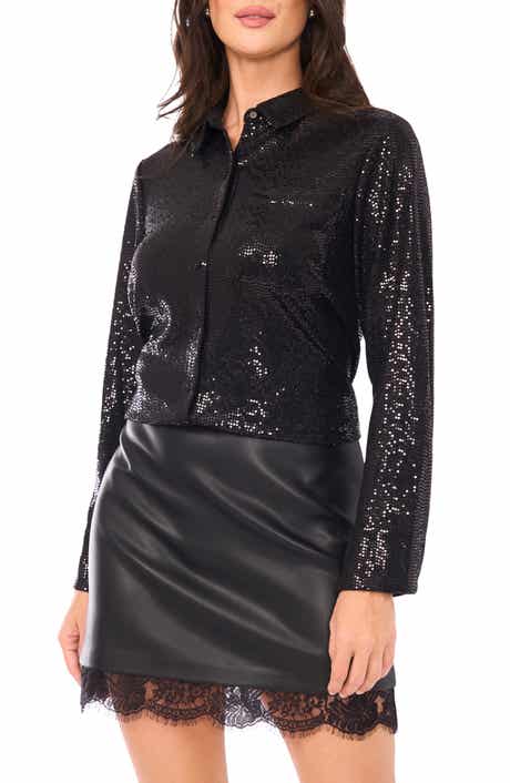 Vince Camuto Sequin Button-Up Shirt