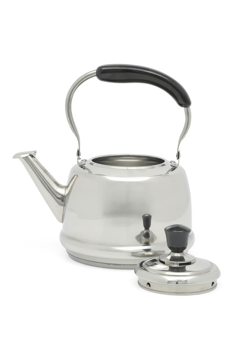 Kingstree Heavy Gauge Stainless Steel Whistling Stovetop Tea Kettle, Alternate, color, Stainless