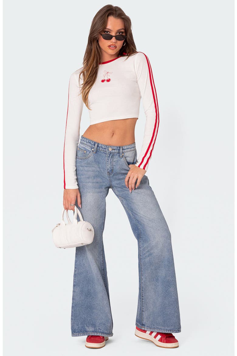 Low Rise Wide Leg Jeans, Alternate, color, LIGHT-BLUE