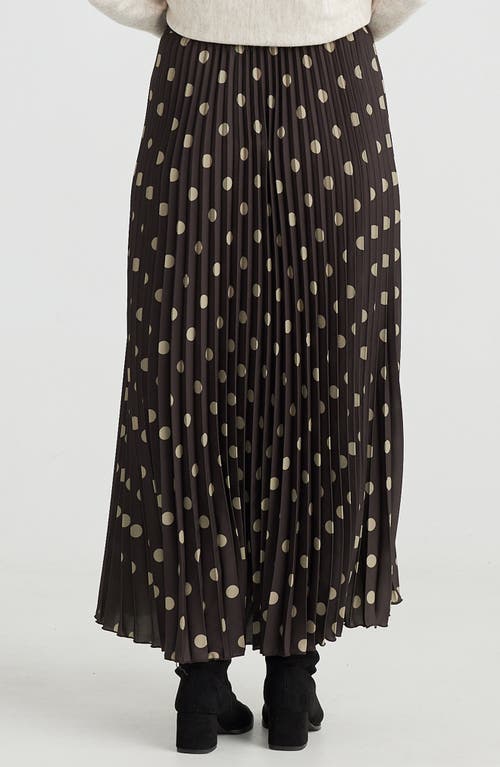 BRAVE + TRUE BRAVE+TRUE ALIAS POLKA DOT PLEATED MAXI SKIRT 