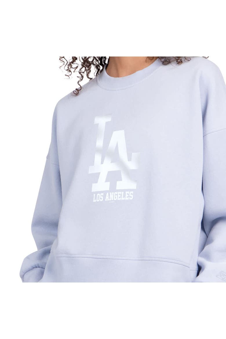 Women's Starter Light Blue Los Angeles Dodgers Pastels Boxy Fleece Sweatshirt, Alternate, color, Light Blue