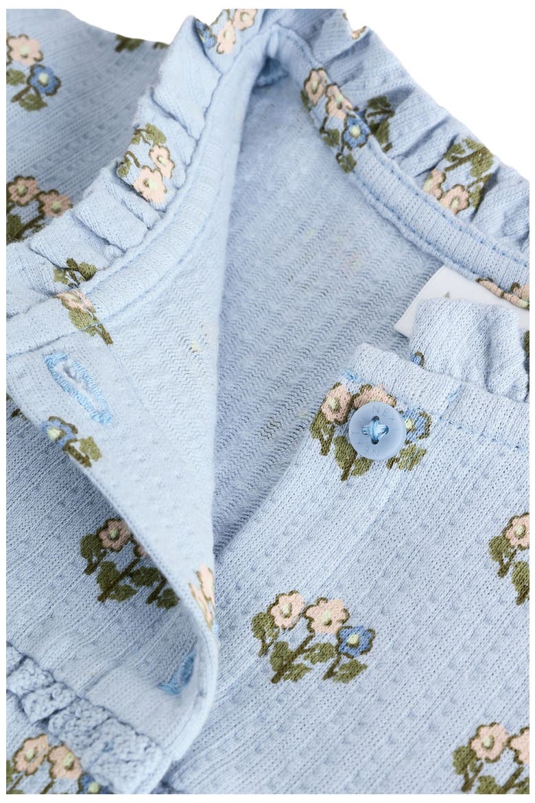 Kids' Floral Long Sleeve Cotton Dress, Alternate, color, BLUE