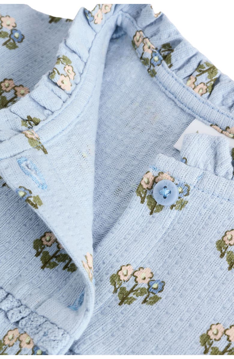 NEXT Kids' Floral Long Sleeve Cotton Dress, Alternate, color, Blue