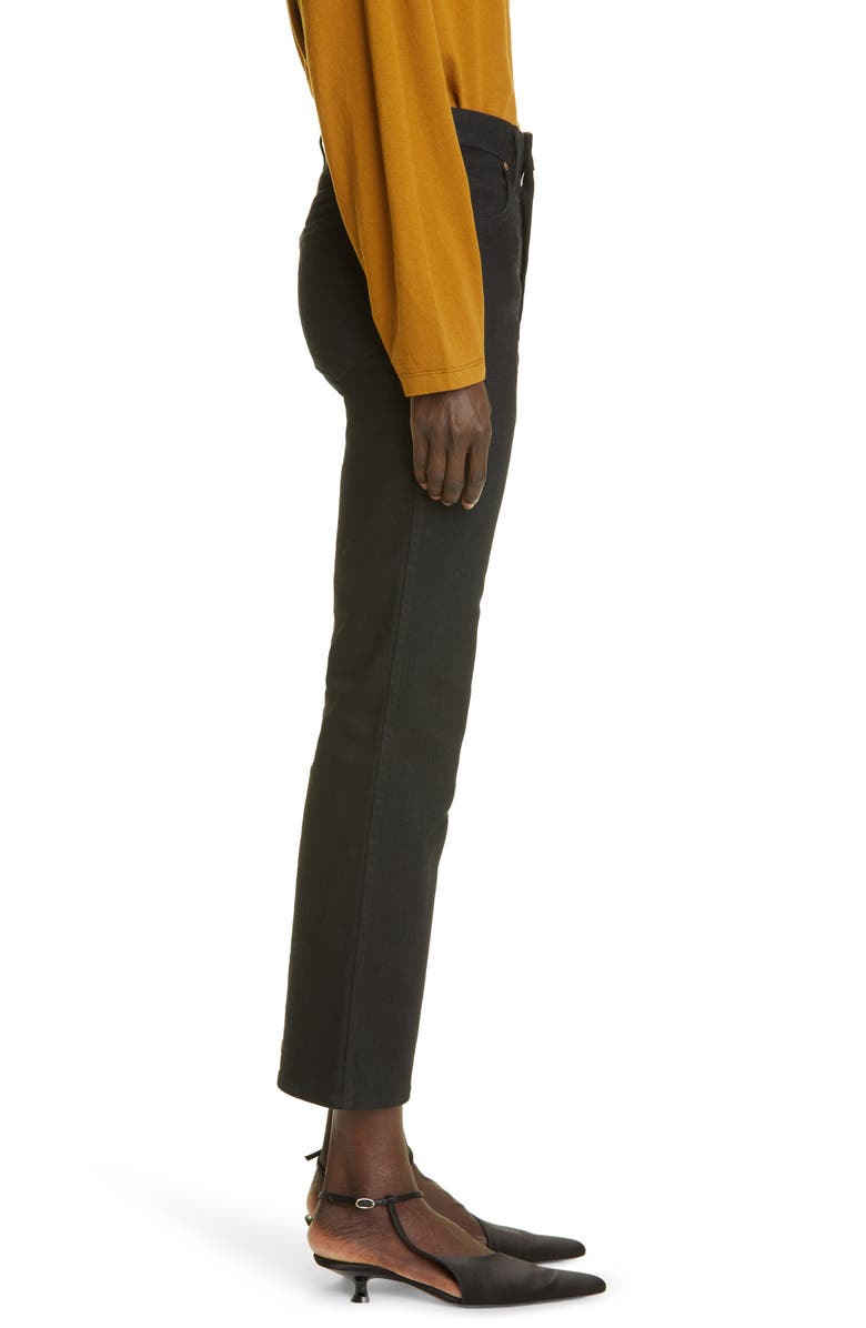 Khaite Vivian High Waist Crop Flare Jeans, Alternate, color, 