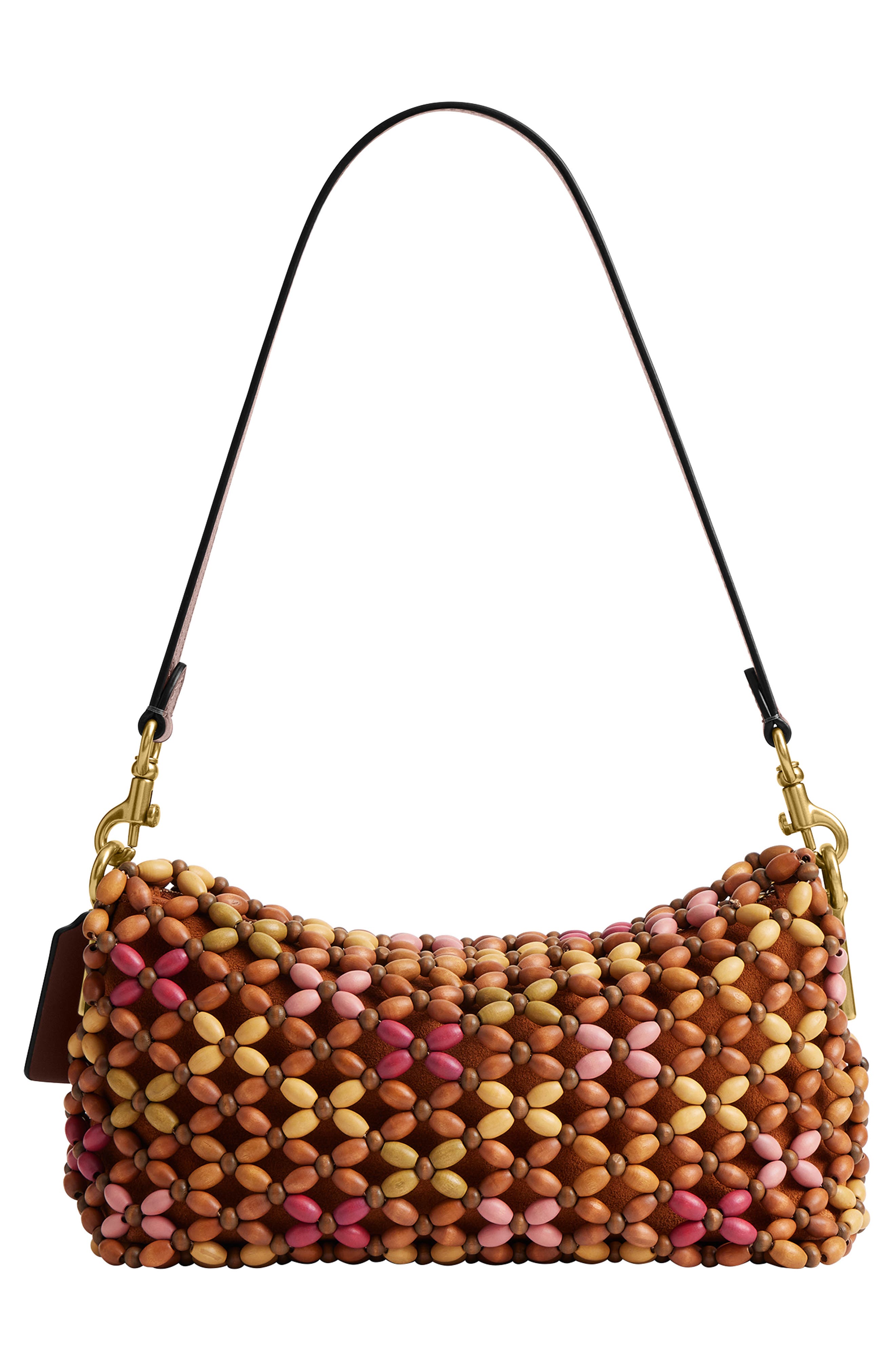 COACH Tabby 26 Wooden Bead Shoulder Bag, Alternate, color, Maple Multi