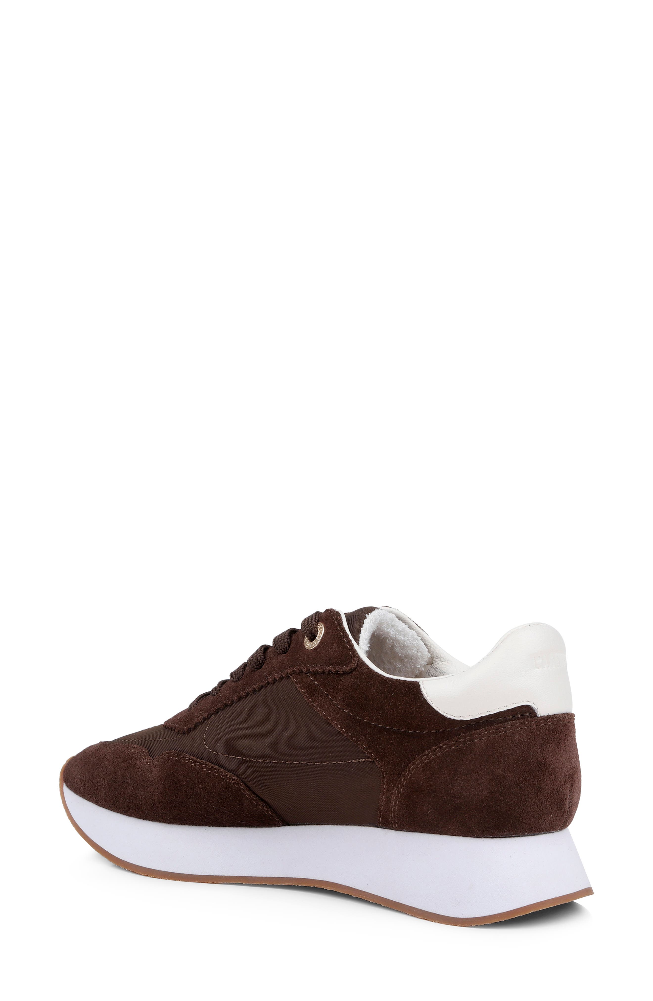 Deepa Mixed Media Running Sneaker, Alternate, color, CHOCOLATE
