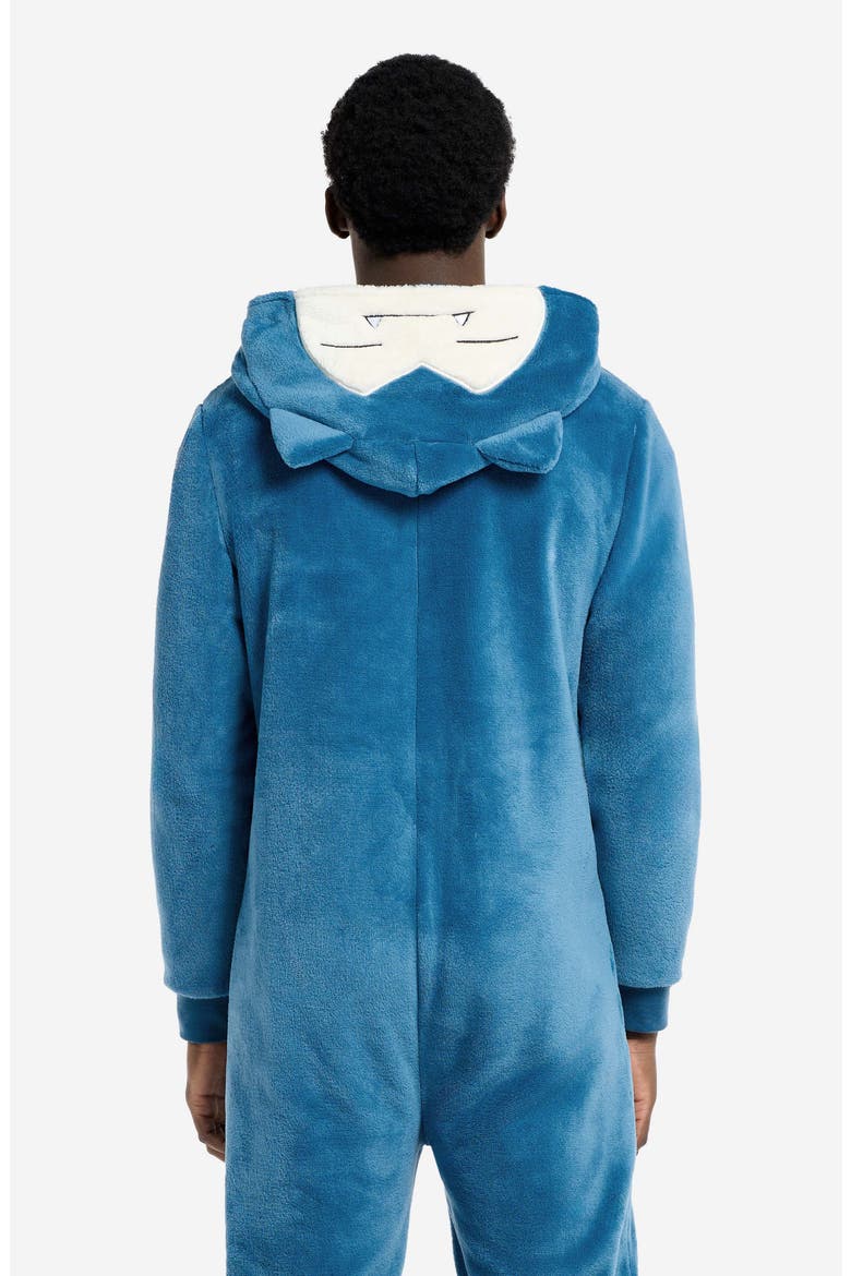 Snorlax Pokémon™ Long Sleeve Hooded Fleece Jumpsuit, Alternate, color, BLUE