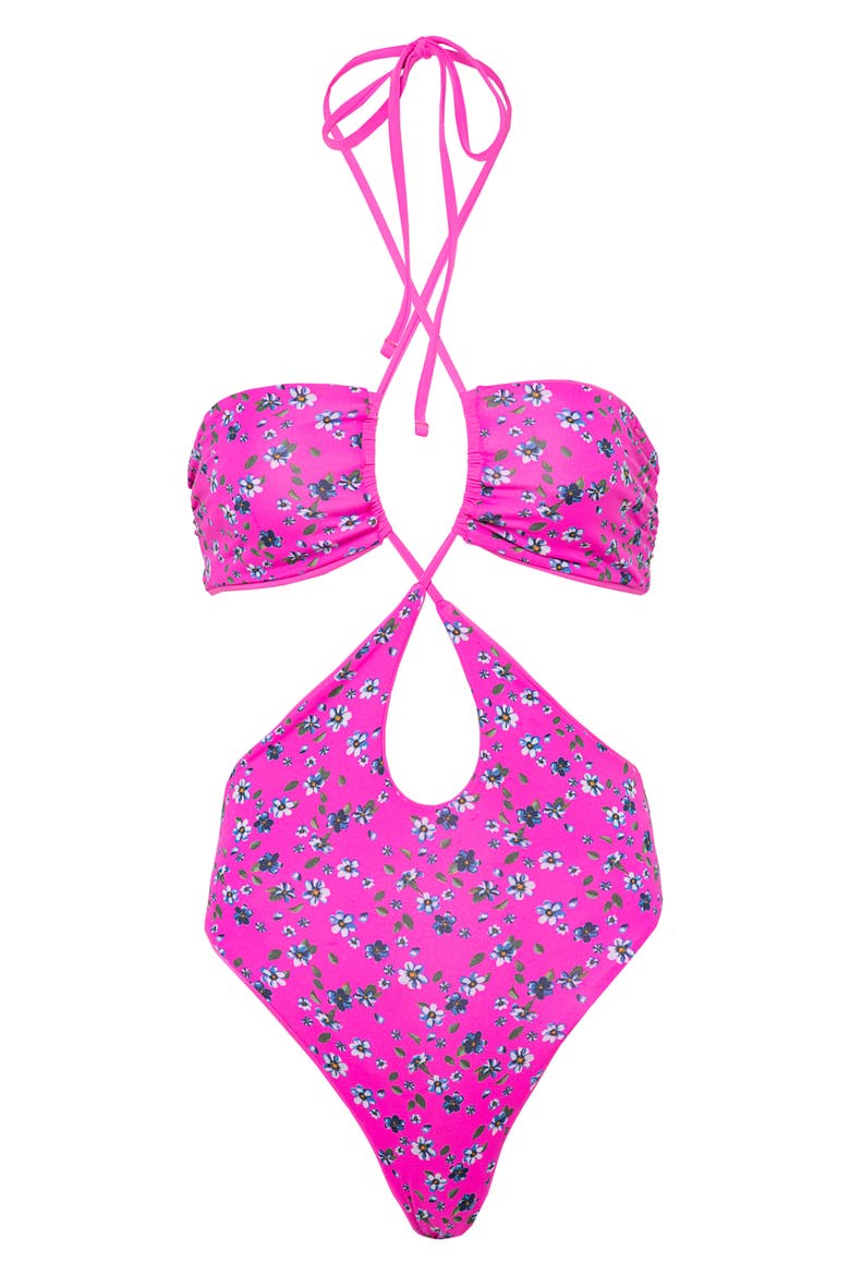 Caramel Sun Sloane Reversible One-Piece Swimsuit, Alternate, color, PINK OVERFLOW