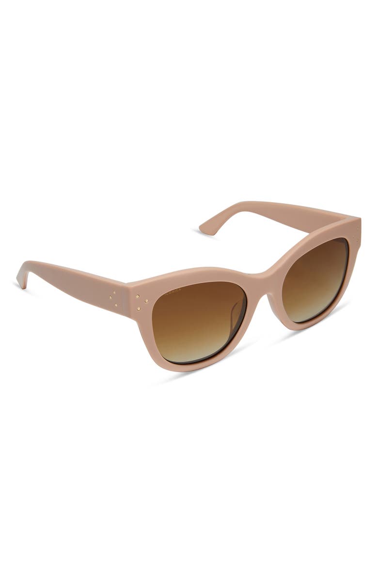 DIFF Eva 53mm Gradient Cat Eye Sunglasses, Alternate, color, Nude Brown Gradient