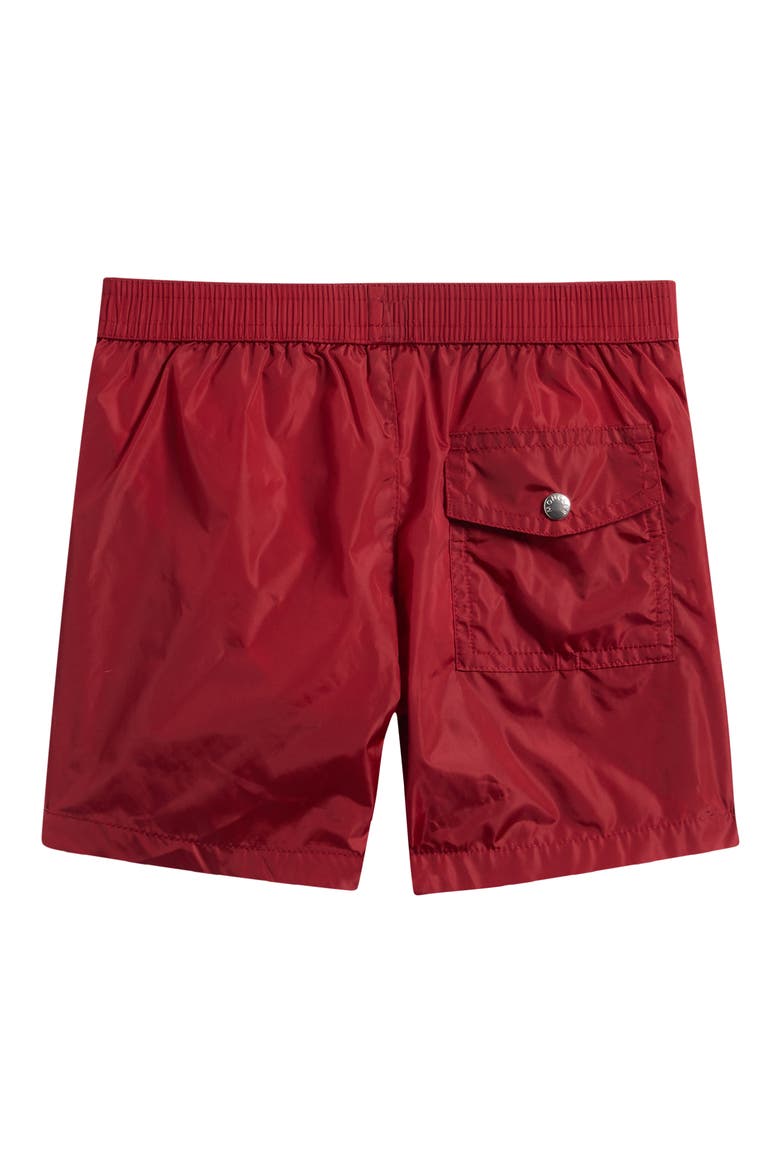 Kids' Tricolor Trim Swim Trunks, Alternate, color, RED