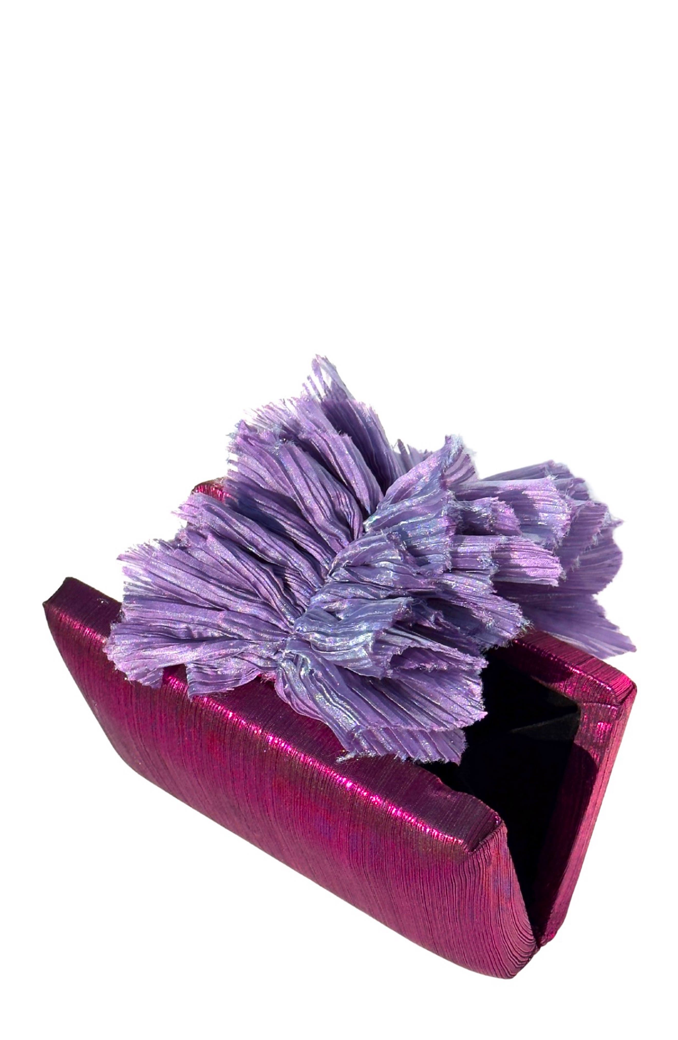 Simitri Orchid Angel Clutch, Alternate, color, Orchid