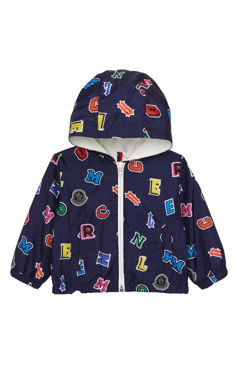 Moncler Kids' Carlin Logo Print Hooded Jacket, Main, color,