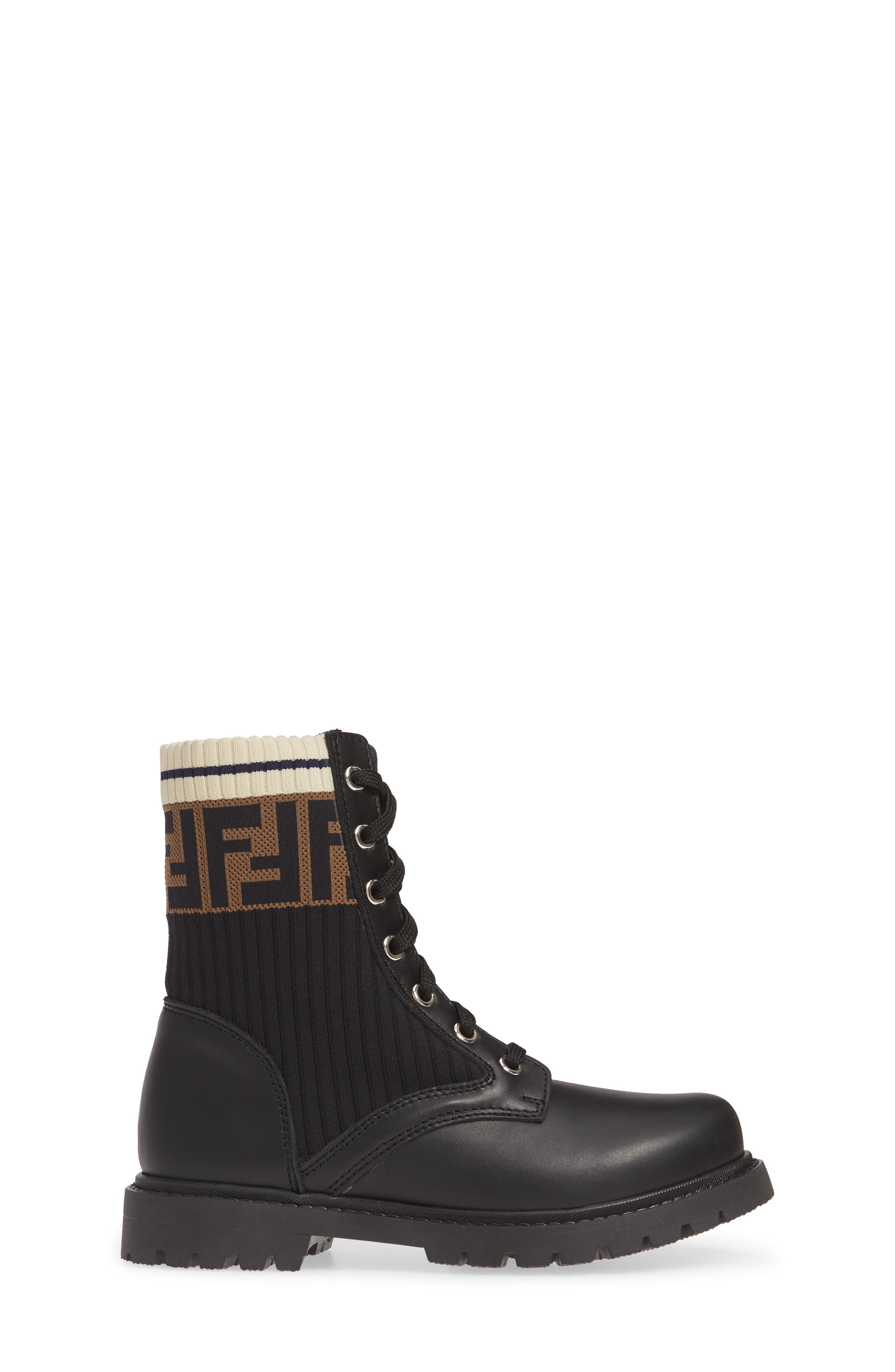 Fendi Lace-Up Boot, Alternate, color, 
