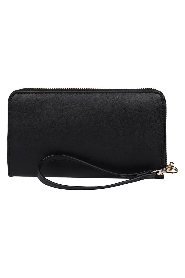 East/West Logo Wristlet, Alternate, color, BLACK