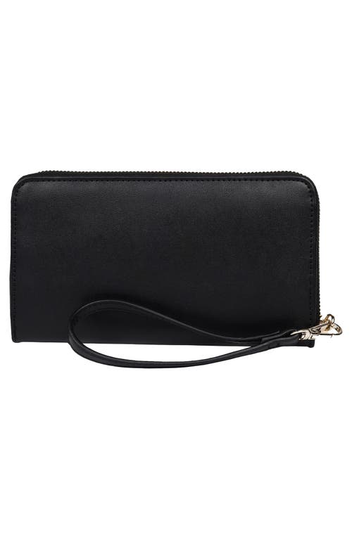 True Religion East/west Logo Wristlet In Black