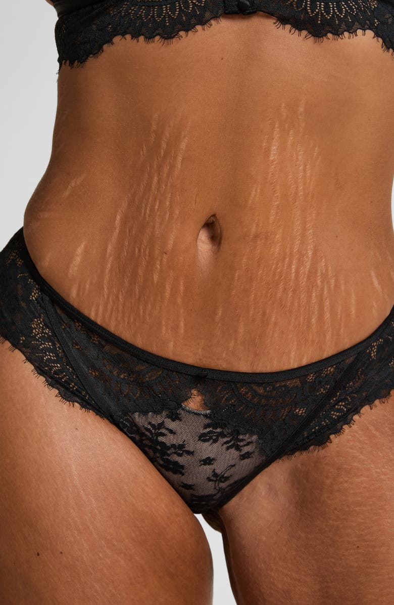 Hunkemöller Lou Brazilian Briefs, Alternate, color, Caviar