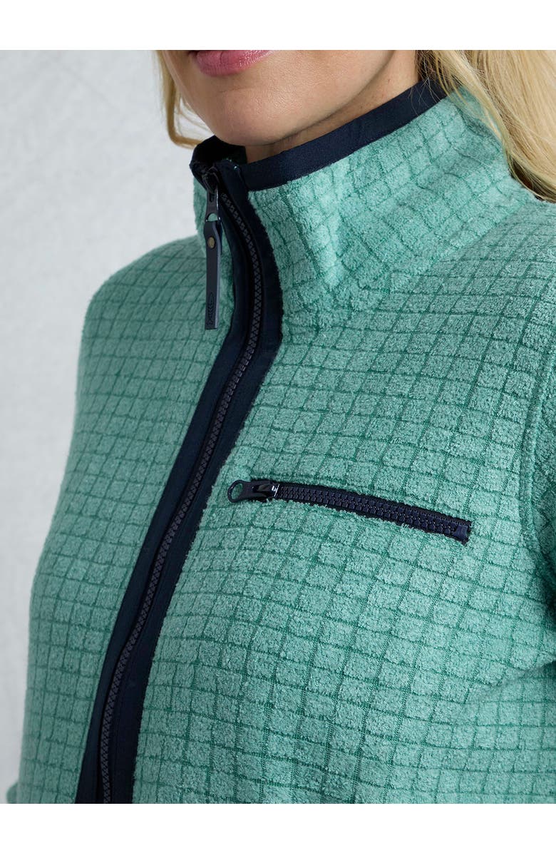 Weird Fish Tilly 1/4 Zip Grid Fleece, Alternate, color, Viridis