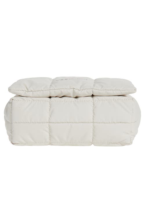 Veecollective Mini Porter Quilted Recycled Nylon Messenger Bag In White