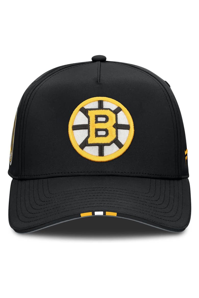 Men's Fanatics Black Boston Bruins 2025 NHL Draft Authentic Pro On-Stage Podium A-Frame Adjustable Hat, Alternate, color, Black