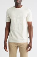 BOSS Thompson Floral Logo Cotton Graphic T-Shirt