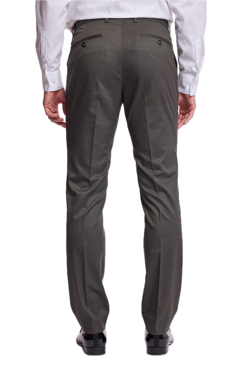 Downing Mid Rise Slim Fit Dress Pants, Alternate, color, DARK OLIVE GREEN