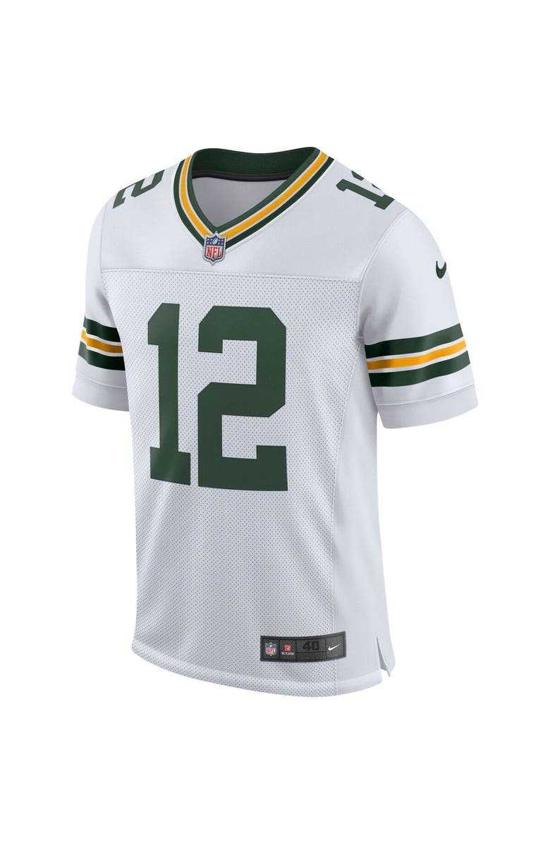 Nike Men's Nike Aaron Rodgers White Green Bay Packers Classic Elite Player Jersey, Alternate, color,