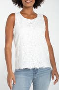 Liverpool Los Angeles Lace Front Knit Tank