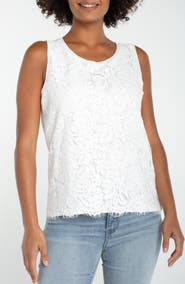 Liverpool Los Angeles Lace Front Knit Tank