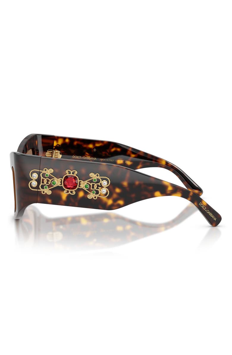 Dolce&Gabbana 53mm Cat Eye Sunglasses, Alternate, color, Havana / Dark Brown