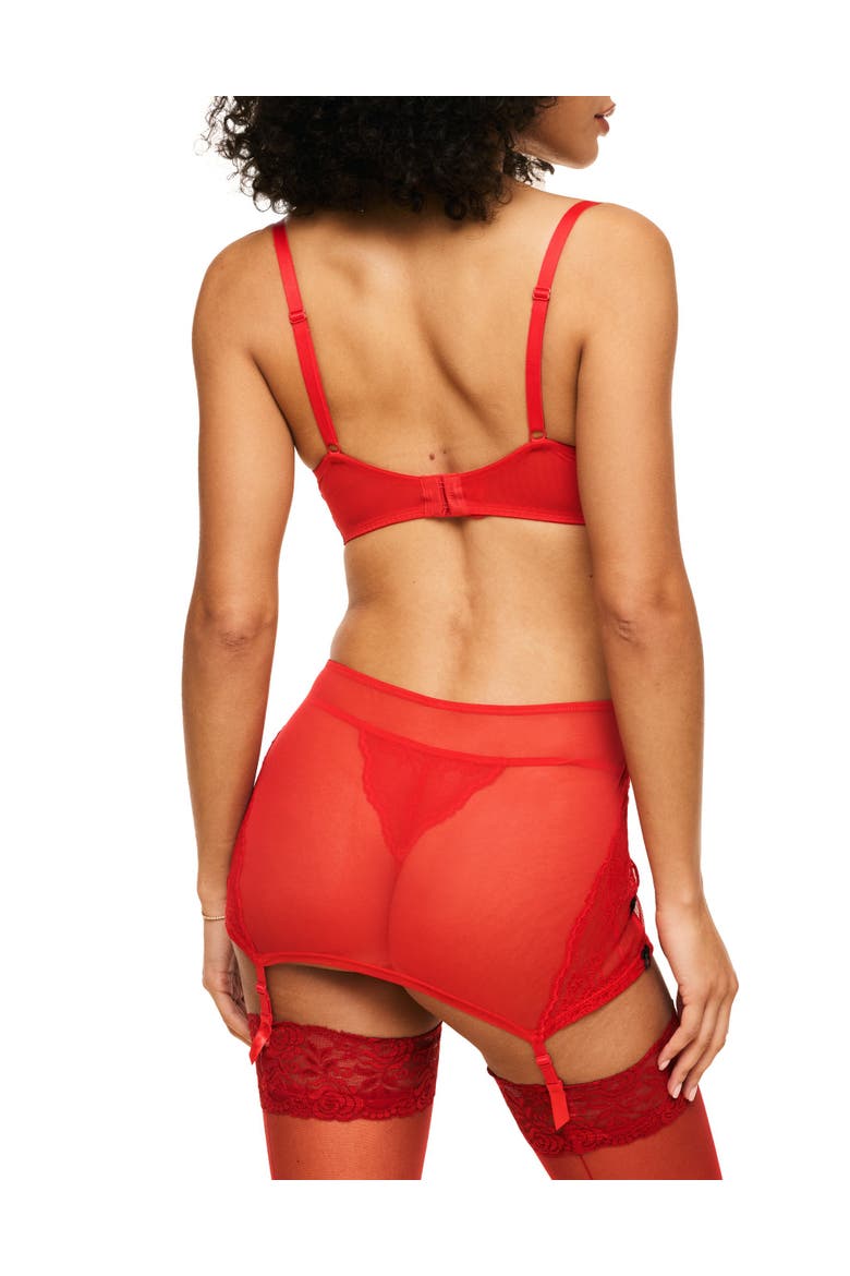 Margeaux Garter Belt Lingerie, Alternate, color, Dark red