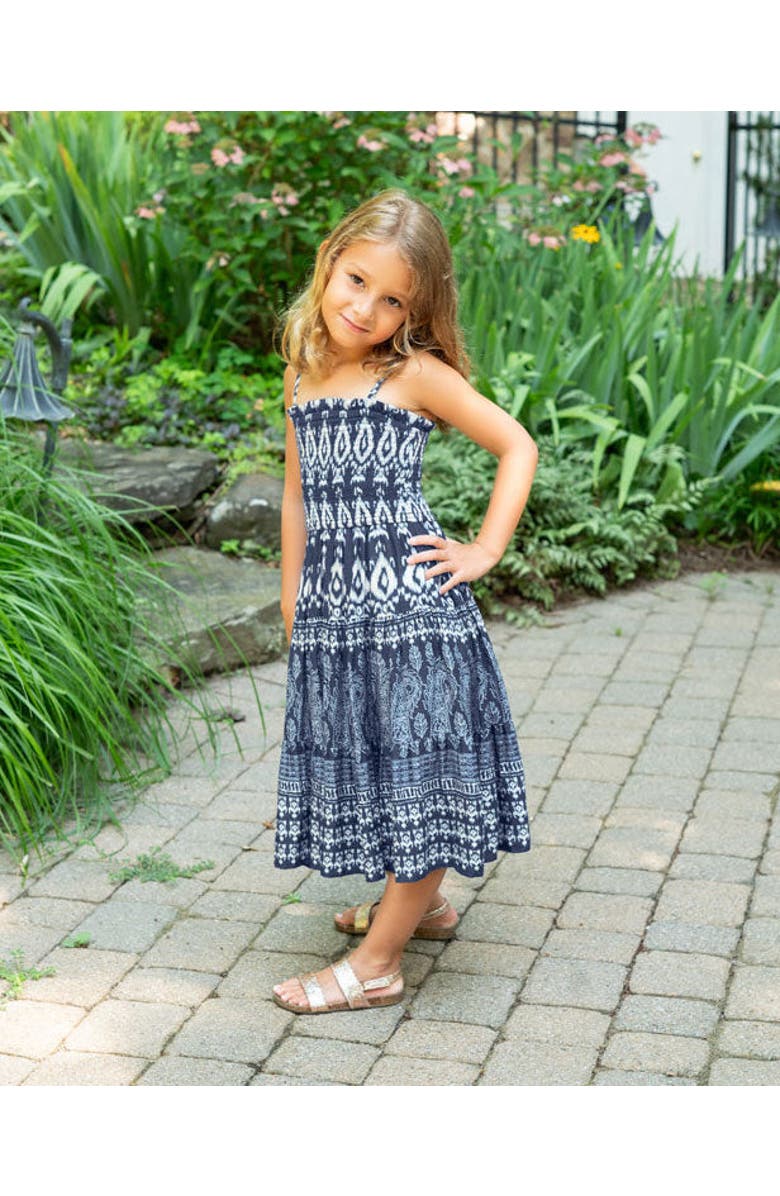 Change of Scenery Lila Smocked Tiered Dress, Alternate, color, Tivara Ikat