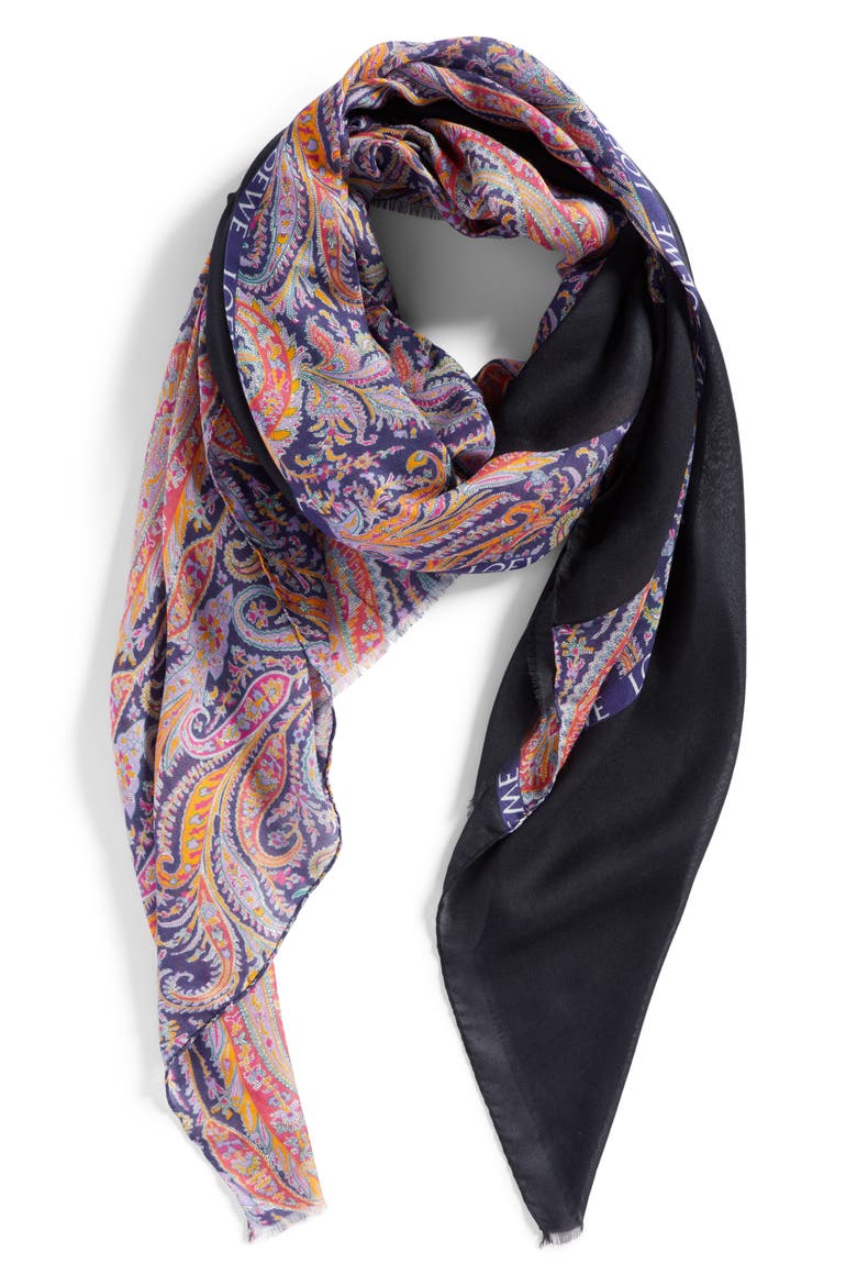 Liberty Stripe Paisley Scarf, Alternate, color, MULTICOLOR