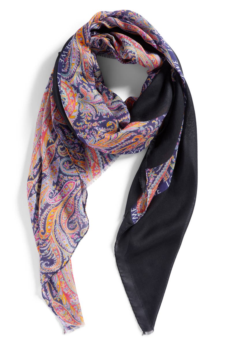 Loewe Liberty Stripe Paisley Scarf, Alternate, color, 