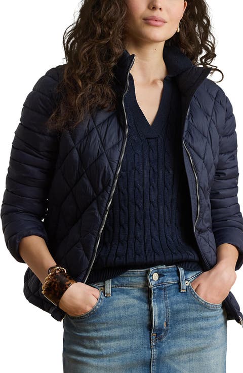 Mixed Quilted Puffer Jacket