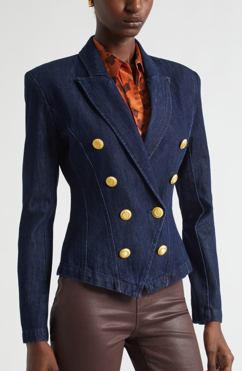 L'AGENCE Emerson Structure Denim Jacket, Alternate, color, Ardmore