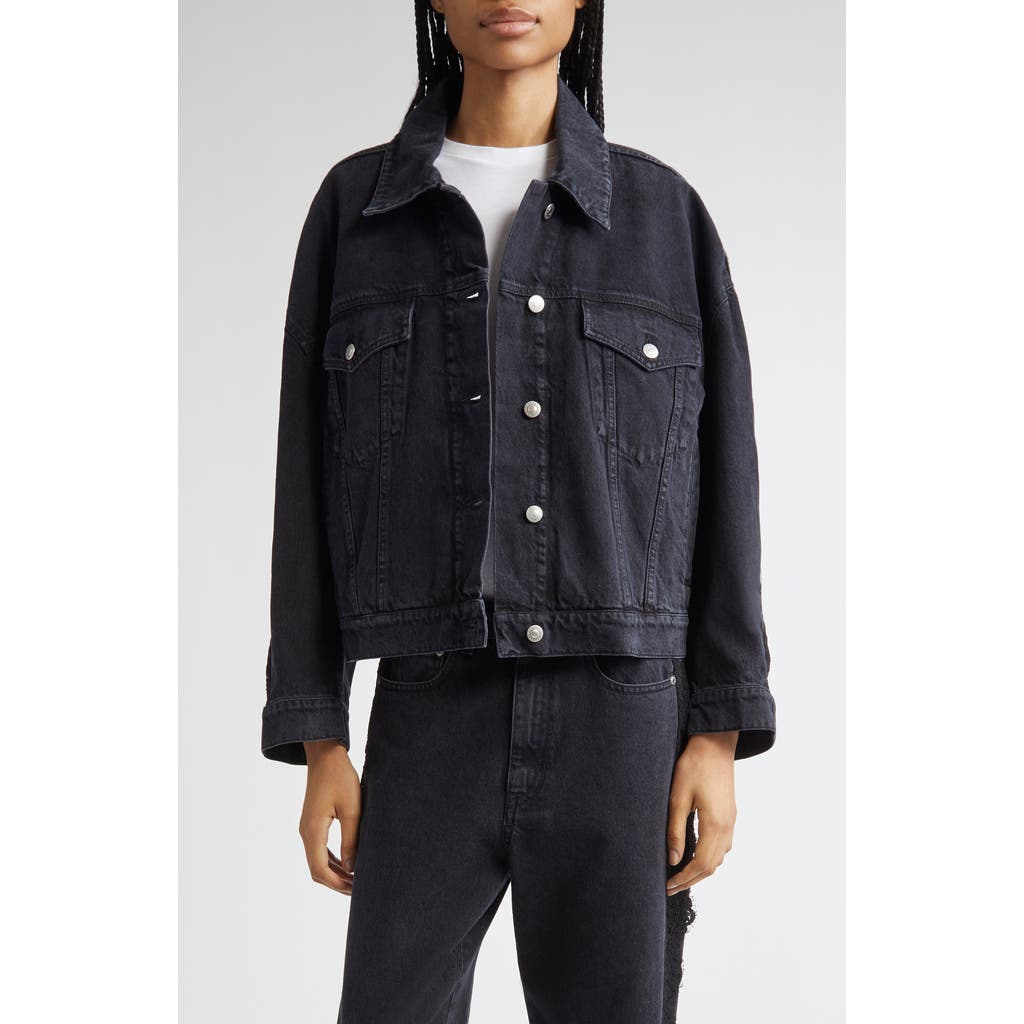 Stella Mccartney Lace Trim Denim Trucker Jacket