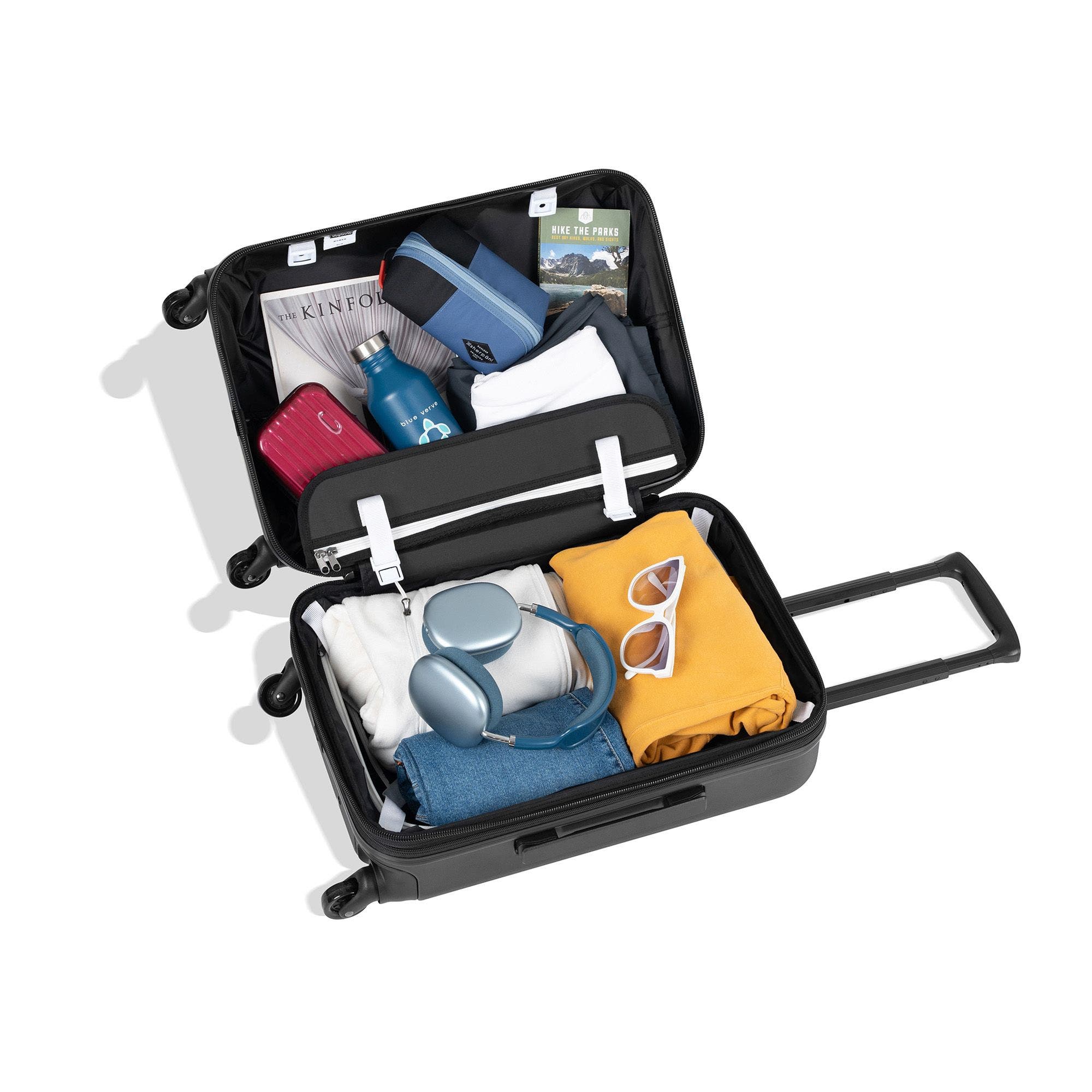 Sherpani 2 piece set Soleil Anti Theft Convertible Backpack & Meridian 22 Inch Carry On Luggage, Alternate, color, Carbon/Black