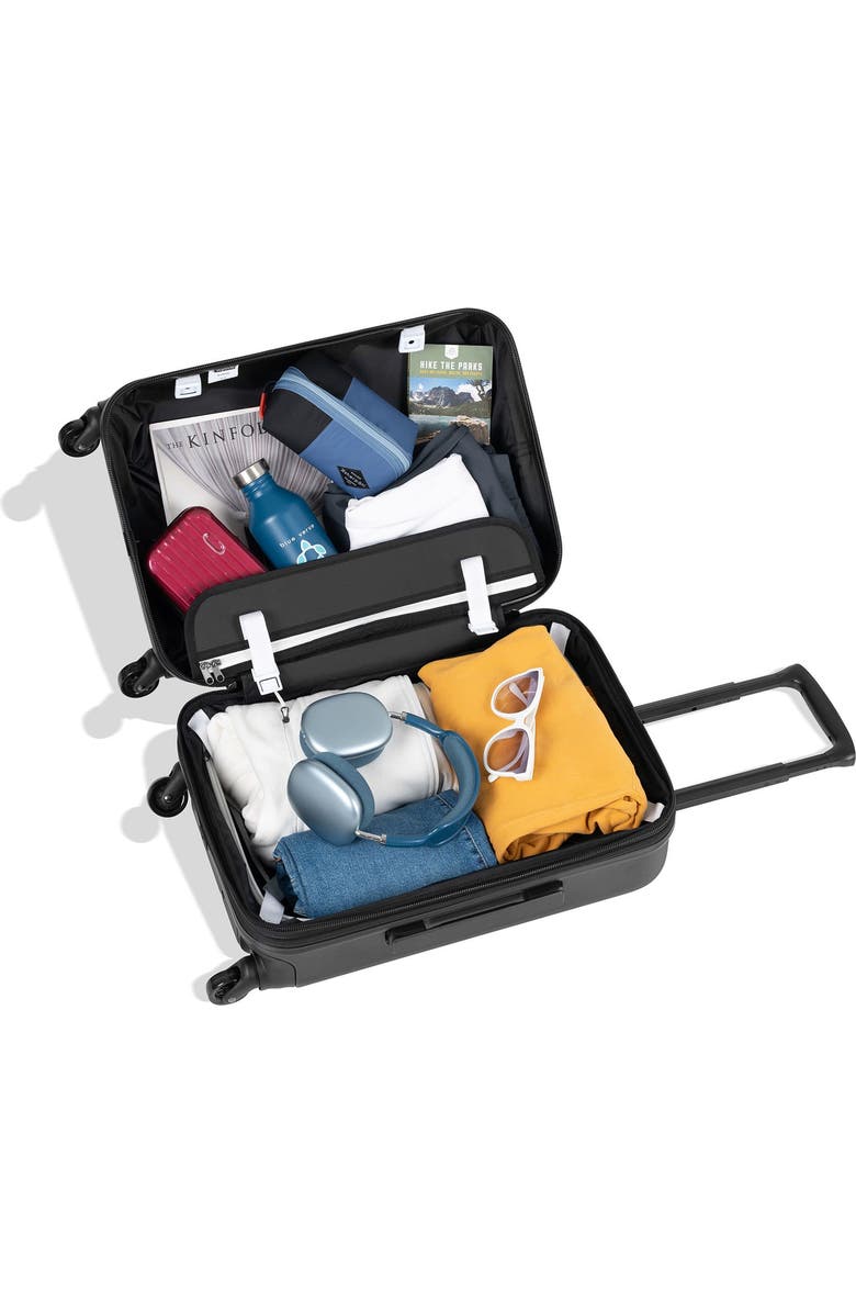 Sherpani 2 piece set Soleil Anti Theft Convertible Backpack & Meridian 22 Inch Carry On Luggage, Alternate, color, Carbon/Black